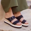 Women Diana Mule Buckle Wedge Sandal Women Diana Mule Buckle Wedge Sandal